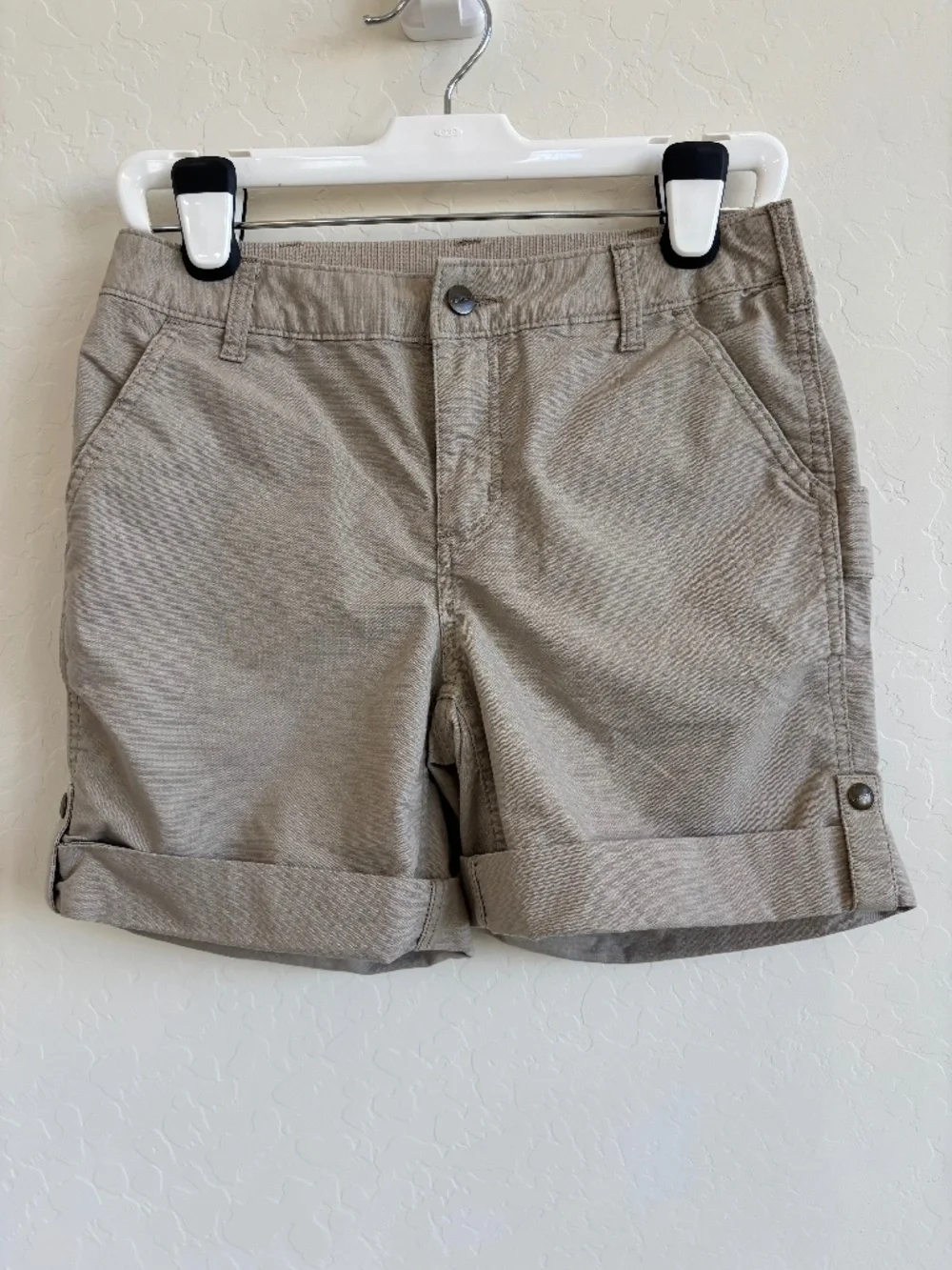 Carhartt Women's Size 8 Original Fit Utility Shorts - Khaki Tan Canvas Gorpcore